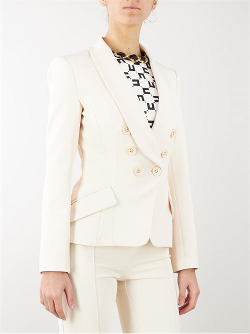 Double-breasted crepe jacket with shawl lapel Elisabetta Franchi ELISABETTA FRANCHI |  | GI07241E2193